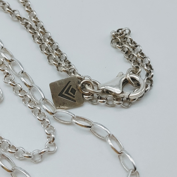 Vintage Silpada Modernist Multi Strand Hammered Link Necklace - Picture 9 of 11